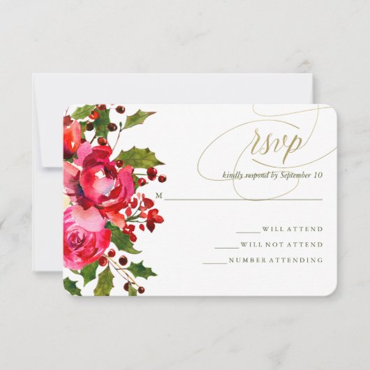 Mariage floral de vacances RSVP (Devant)