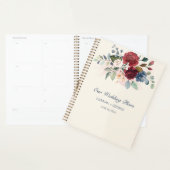 Mariage Floral de Végétation de Bourgogne Rustique (Devant avec enveloppe)