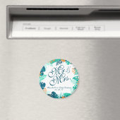 Mariage floral d'été personnalisé | Magnet (In Situ (Lave-vaisselle))