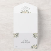 Mariage Floral D'Hiver Tout En Une Invitation (Dehors)