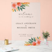 Mariage floral élégant moderne Accueil (Mariage)