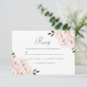 Mariage floral élégant moderne RSVP (Debout devant)