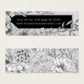 mariage floral élégant noir blanc (Devant & derrière)