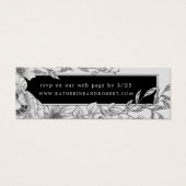 mariage floral élégant noir blanc (Devant)