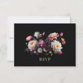 Mariage floral élégant RSVP (Dos)