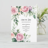 Mariage floral Enregistrer la carte de date (Debout devant)