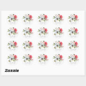 Mariage floral Enregistrer le sticker de date (Feuille)