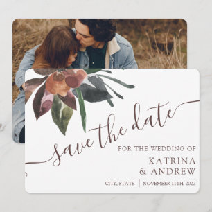 Mariage Floral Enregistrer Les Cartes De Date