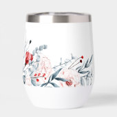 Mariage Floral Fleur Rouge Et Bleu (Arrière)