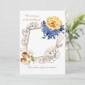 Mariage Floral Glow Set Invitation Card (Debout devant)