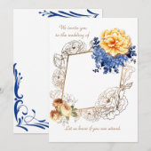 Mariage Floral Glow Set Invitation Card (Devant / Derrière)