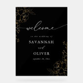 Mariage Floral Gold Linal - Noir (Recto)