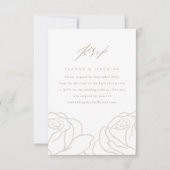 Mariage floral gris élégant RSVP avec code QR (Devant)