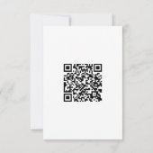 Mariage floral gris élégant RSVP avec code QR (Dos)