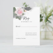 Mariage floral gris et rose RSVP (Debout devant)