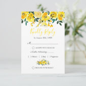 Mariage floral jaune citron d'été RSVP (Debout devant)