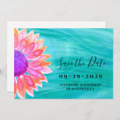 Mariage Floral Lumineux Enregistrer La Carte Date (Devant / Derrière)