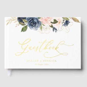 mariage floral marine et bleu