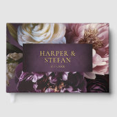 Mariage Floral Maximaliste Violet Élégant (Recto)