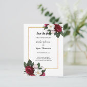 Mariage floral moderne enregistrer la date carte p (Debout devant)