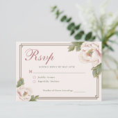 Mariage floral moderne Retro rose Peony RSVP (Debout devant)