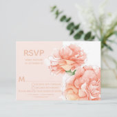 Mariage floral moderne RSVP choix de repas (Debout devant)