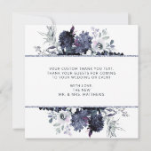 Mariage floral Nocturne Amour et Merci Carré (Dos)