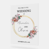 Mariage floral or simple élégant / police de scrip (Angle)