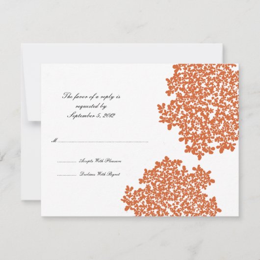 Mariage floral orange RSVP (Devant)