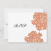 Mariage floral orange RSVP (Dos)