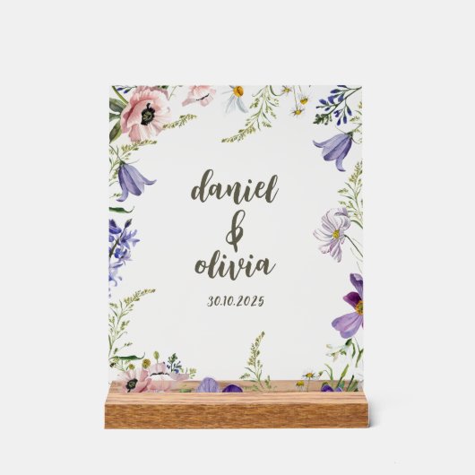 Mariage floral pourpre et crème (Recto)