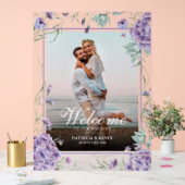 Mariage Floral Purple Hydrangea Photo Bienvenue (Mariage)