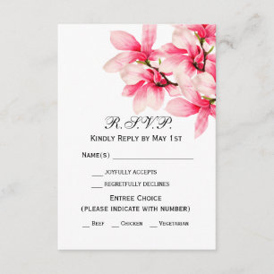 Mariage floral romantique rose Magnolia RSVP