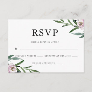 Mariage floral romantique RSVP