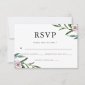 Mariage floral romantique RSVP (Devant)