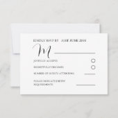 Mariage Floral rose & blanc Aquarelle RSVP (Dos)