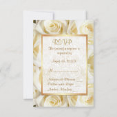 Mariage floral rose blanche RSVP (Dos)
