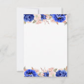 Mariage floral rose et marine RSVP (Dos)