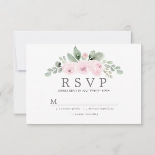 Mariage floral rose euclyptus RSVP