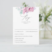 Mariage floral rose pourpre Dusty RSVP (Debout devant)