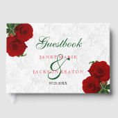 Mariage Floral Rose Rouge profond - Livre d'or (Recto)