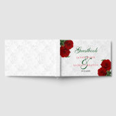 Mariage Floral Rose Rouge profond - Livre d'or (Complet)