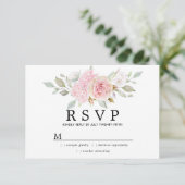 Mariage floral rose rustique RSVP (Debout devant)