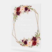 Mariage floral rouge et roux bordeaux (Angle)