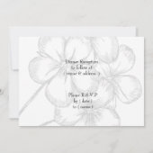 mariage floral rouge Invitations (Dos)