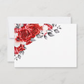 Mariage Floral Rouge RSVP (Dos)