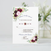 Mariage floral Royal Burgundy Marsala RSVP (Debout devant)