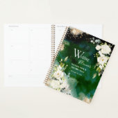 Mariage floral rustique en or vert blanc (Devant avec enveloppe)