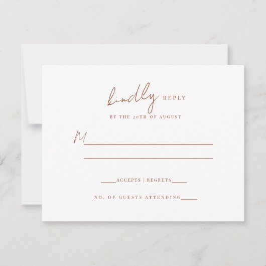 Mariage Floral Rustique Formel Monogramme RSVP (Devant)