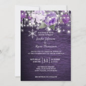 Mariage floral rustique hiver Invitation (Devant)